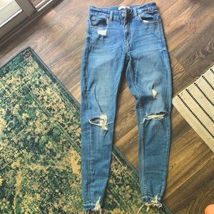 Zara legging destructed jeans